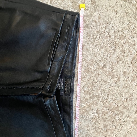 BCBG Max Azria Black Leather Pants Size 2 New w/o tags - Picture 10 of 13